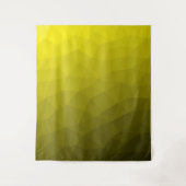 Geel donkere ombre-gradiënt geometrisch mesh-patro wandkleed (Voorkant)