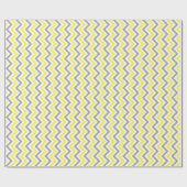 Geel, Donkergrijs Wit Groot Chevron ZigZag Patroon Cadeaupapier (Vlak)