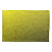 Geel donkerombre geometrisch maaspatroon Monogram Kussensloop (Achterkant)