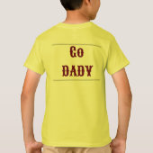 Geel Donkerrood kinder jongen T-shirt (Achterkant)