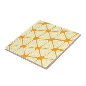 Geel driehoekspatroon tegeltje (Zijkant)