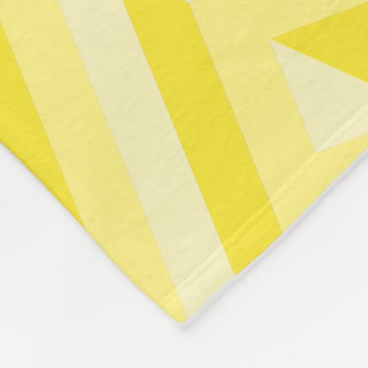 Geel driekleurig diamantpatroon fleece deken (Hoek)