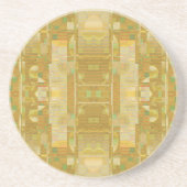 Geel Drink Onderzetter - Bubbles New Square (Voorkant)