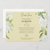 Geel Dripping Wit Hydrangeas Vrijgezellenfeest Kaart (Voorkant / Achterkant)