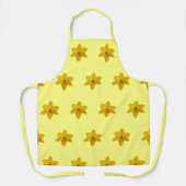 Geel drogele ventilator naadloos patroon op Schort (Voorkant)