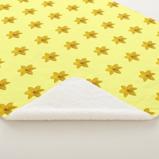 Geel drol ventilator naadloos patroon op sherpa deken (3/4)