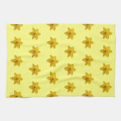 Geel drol ventilator naadloos patroon op theedoek (Horizontaal)