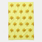 Geel drol ventilator naadloos patroon op theedoek (Verticaal)