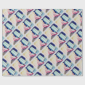 GEEL DROOG, RODE SCHOENWAPENS CADEAUPAPIER (Vlak)