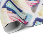 GEEL DROOG, RODE SCHOENWAPENS CADEAUPAPIER (Rol Hoek)