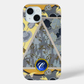 GEEL DRUKSTROMEN VOOR BLAUW, BUTTERFLIES, PLANTAAR Case-Mate iPhone CASE (Achterkant)