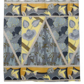 GEEL DRUKSTROMEN VOOR BLAUW, BUTTERFLIES, PLANTAAR DOUCHEGORDIJN (Voorkant)