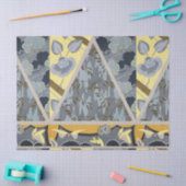 GEEL DRUKSTROMEN VOOR BLAUW, BUTTERFLIES, PLANTAAR TISSUEPAPIER (Craft)