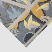 GEEL DRUKSTROMEN VOOR BLAUW, BUTTERFLIES, PLANTAAR TISSUEPAPIER (Detail)