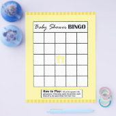 Geel Dubbelzijdig Baby shower spel BINGO/Daddy Flyer (Enkel)