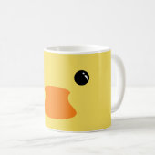 Geel duck Cute Animal Face Design Koffiemok (Voorkant rechts)