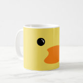 Geel duck Cute Animal Face Design Koffiemok (Voorkant links)
