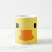 Geel duck Cute Animal Face Design Koffiemok (Center)