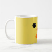 Geel duck Cute Animal Face Design Koffiemok (Links)