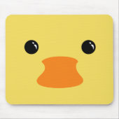 Geel duck Cute Animal Face Design Muismat (Voorkant)