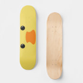 Geel duck Cute Animal Face Design Persoonlijk Skateboard (Voorkant)