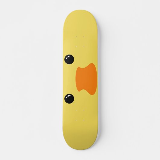 Geel duck Cute Animal Face Design Persoonlijk Skateboard (Voorkant)