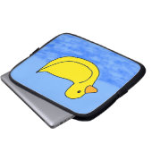 Geel Ducky Blue Electronics Bag Laptop Sleeve (Voorkant onderkant)