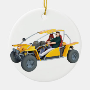 Geel Duin Met fouten Keramisch Ornament