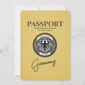 Geel Duitsland paspoort Bewaar de datum Save The Date (Voorkant)