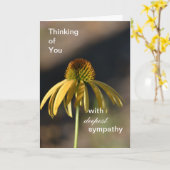 Geel Echinacea bloem diepste sympathie Kaart (Gele Bloem)
