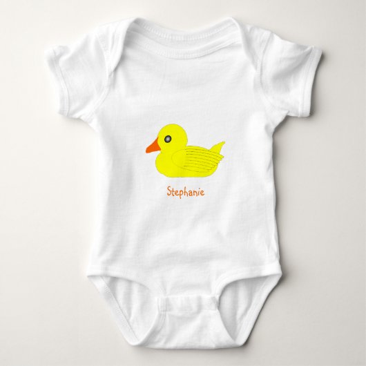 Geel Eend Ontwerp Persoonlijk Romper (Voorkant)