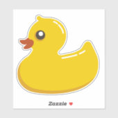 Geel Eenden, vinylsticker, op maat gesneden Sticker (Vel)