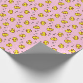 Geel eendenpakpapier cadeaupapier (Hoek)