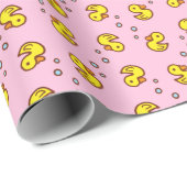 Geel eendenpakpapier cadeaupapier (Rol Hoek)