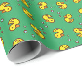 Geel eendenpakpapier cadeaupapier (Rol Hoek)