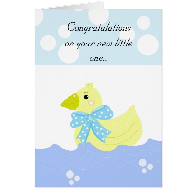 Geel Eendje Baby Felicitaties (Voorkant)