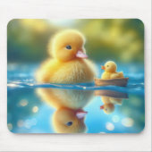 Geel eendje in een roeiboot muismat (Voorkant)
