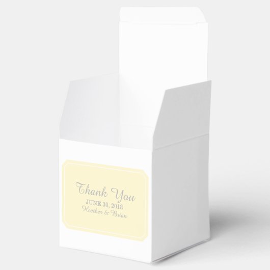 Geel Eenvoudig Elegant Favor Boxes Bedankdoosjes (Geopend)
