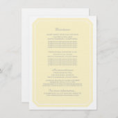 Geel eenvoudig Elegant Information Kaart (Voorkant / Achterkant)