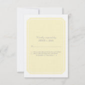 Geel Eenvoudig Elegant Response Kaart (Voorkant)
