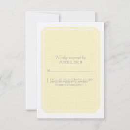 Geel Eenvoudig Elegant Response Kaart