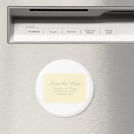 Geel eenvoudig Elegant sparen de Datum Magneet (Insitu (Vaatwasser))