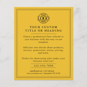 Geel Eenvoudig Elegant Zakelijk Logo Promotioneel Flyer