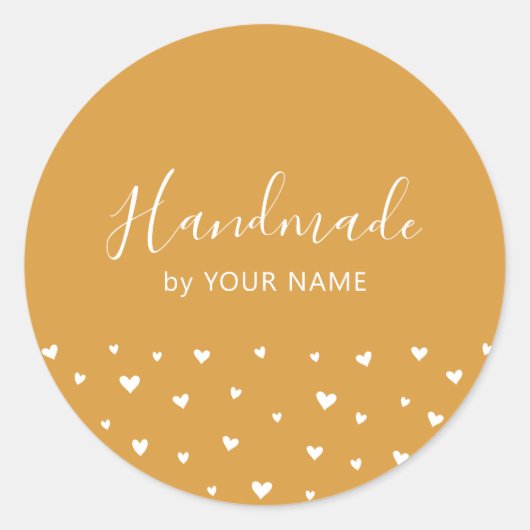 Geel Eenvoudig geluid Handgemaakte sticker (Voorkant)