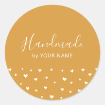 Geel Eenvoudig geluid Handgemaakte sticker