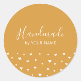 Geel Eenvoudig geluid Handgemaakte sticker