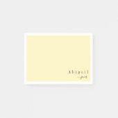 Geel Eenvoudig Manuscript gepersonaliseerde Statio Post-it® Notes (Voorkant)