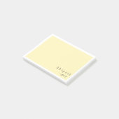 Geel Eenvoudig Manuscript gepersonaliseerde Statio Post-it® Notes (Schuin)