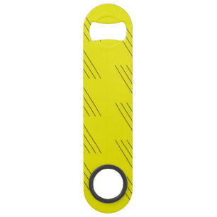 Geel, eenvoudig, modern, vet, trendy grafisch speed flessenopener