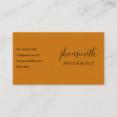 Geel Eenvoudige Creatieve Fotoshoot Visitekaartje (Achterkant)